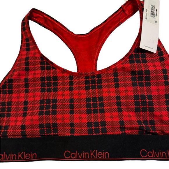 Calvin Klein Unlined Plaid Bralette - Picture 5 of 5